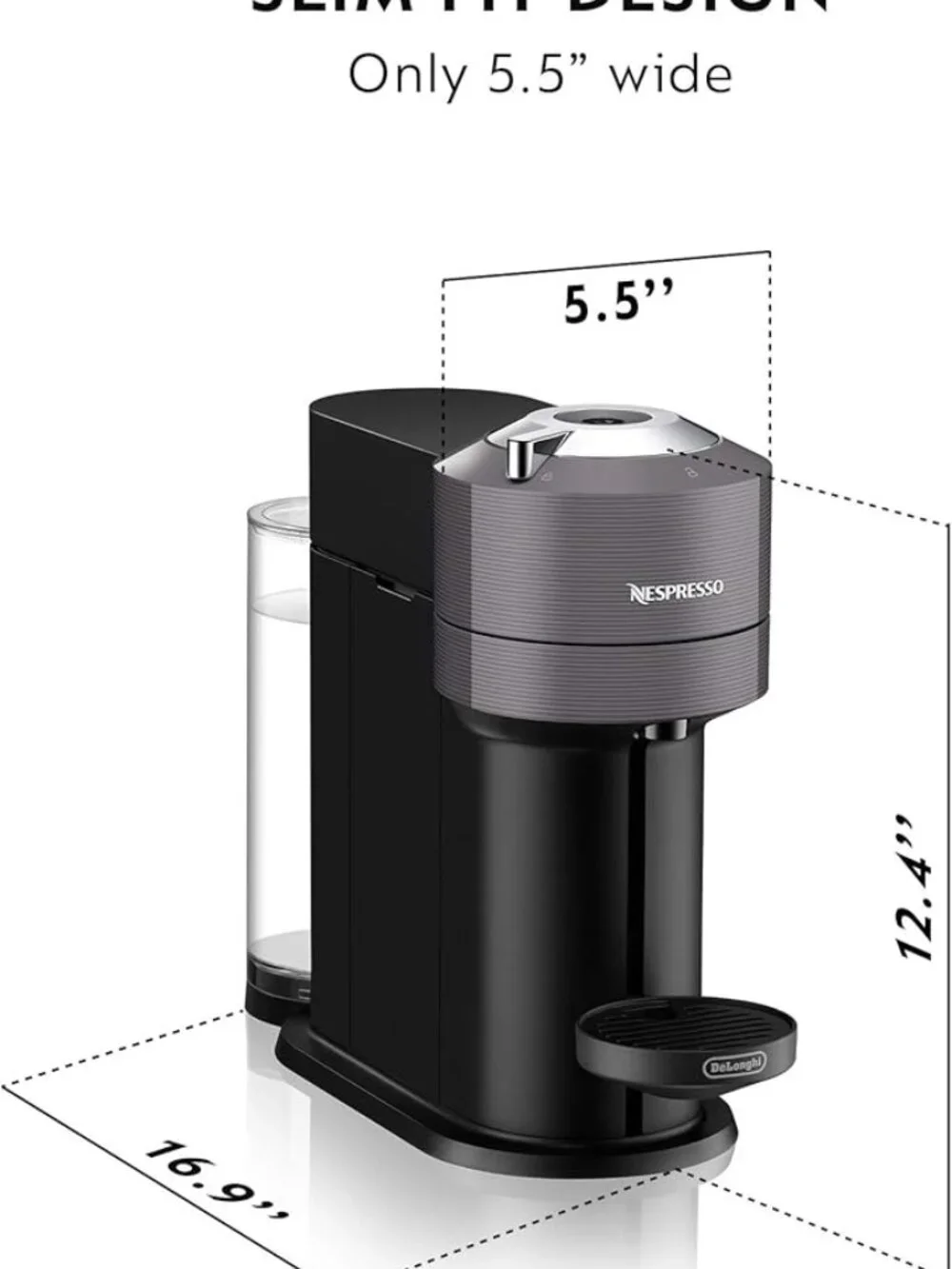 Nespresso - Vertuo Next Premium Coffee and Espresso Maker, 120V - Gray